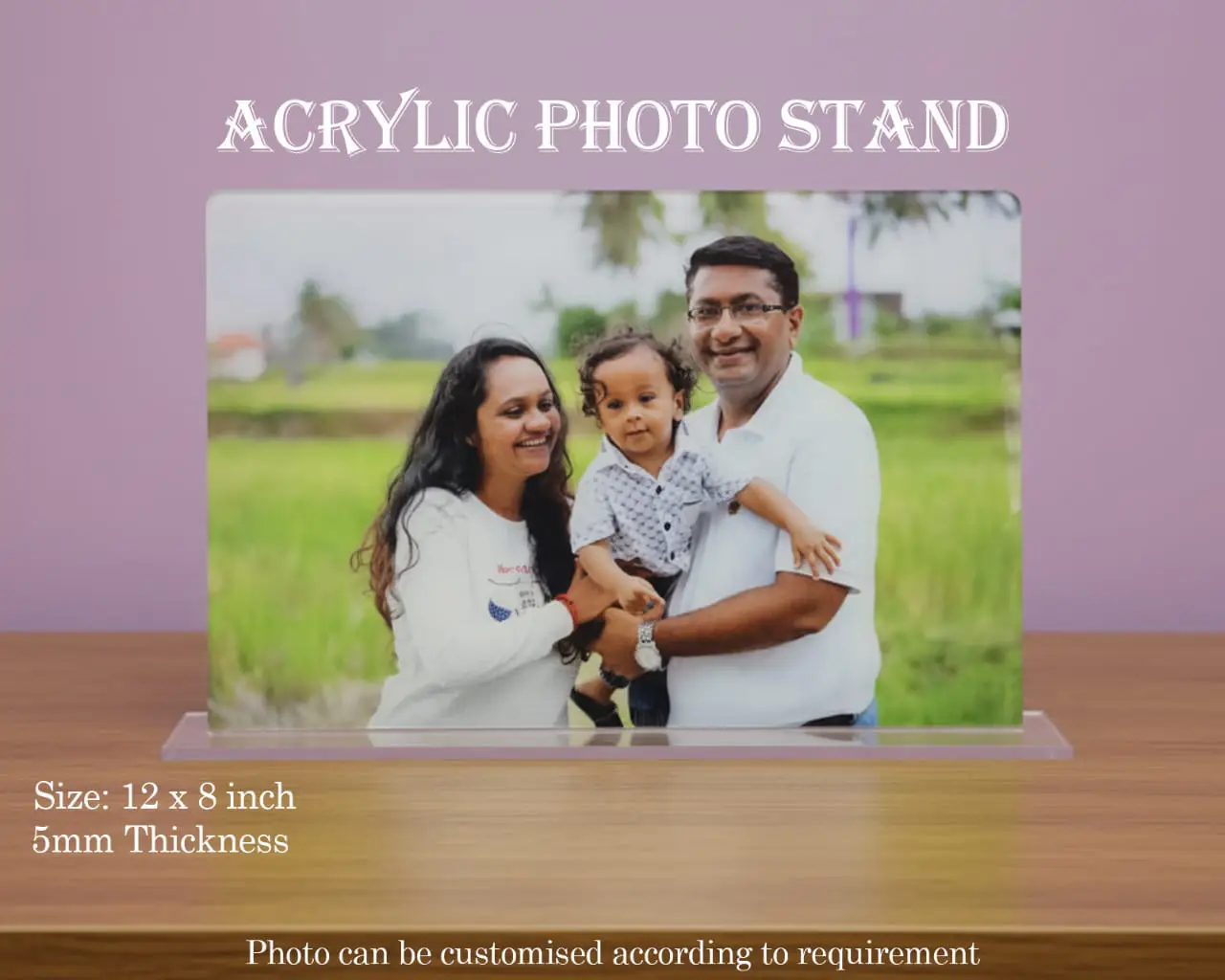 Acrylic photo stand